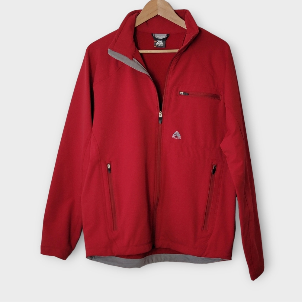 Vintage 90s Nike ACG Windbreaker Red Zip Up Jacket Medium